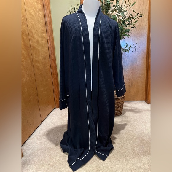 Stafford Other - Stafford Men’s Waffle Robe Long Sleeve Long Length One Size Navy